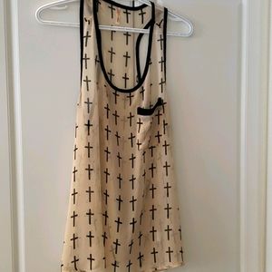 Sheer Flowy Racerback Tank